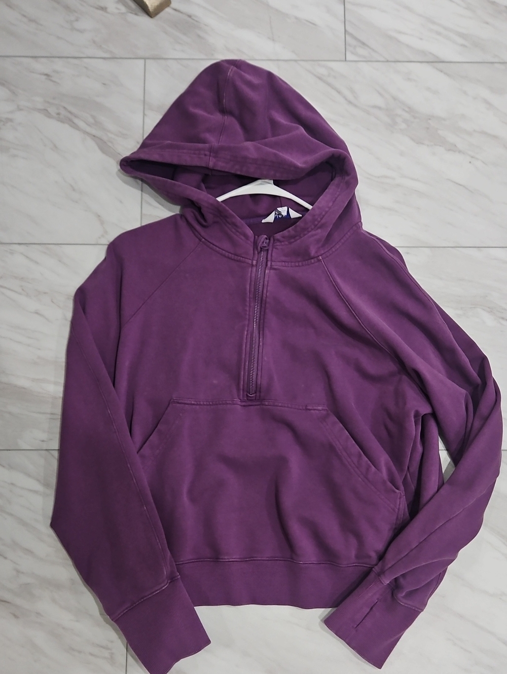 JoyLab Purple Half-Zip Hoodie Sweatshirt
